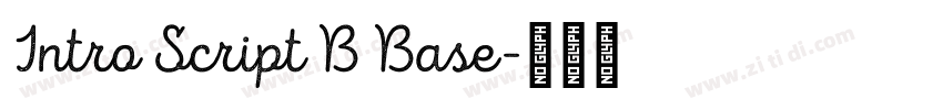 Intro Script B Base字体转换